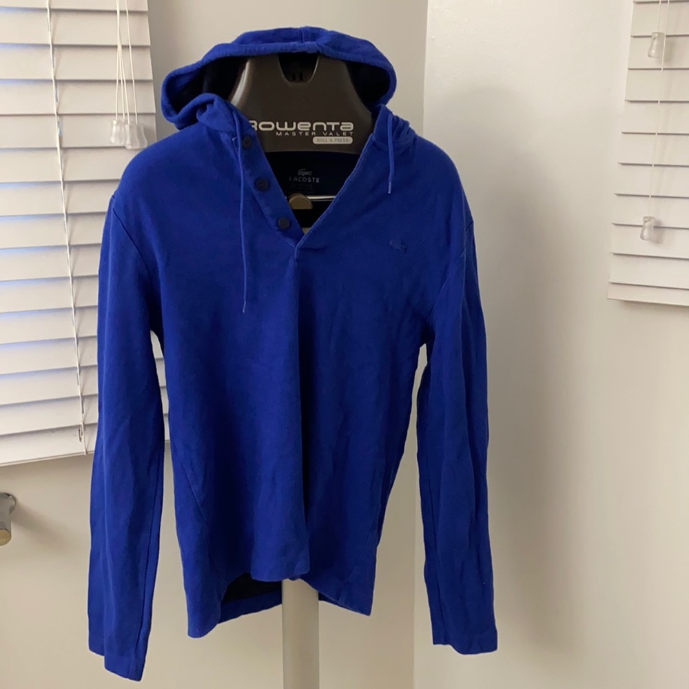 Blue Lacoste pullover sweatshirt